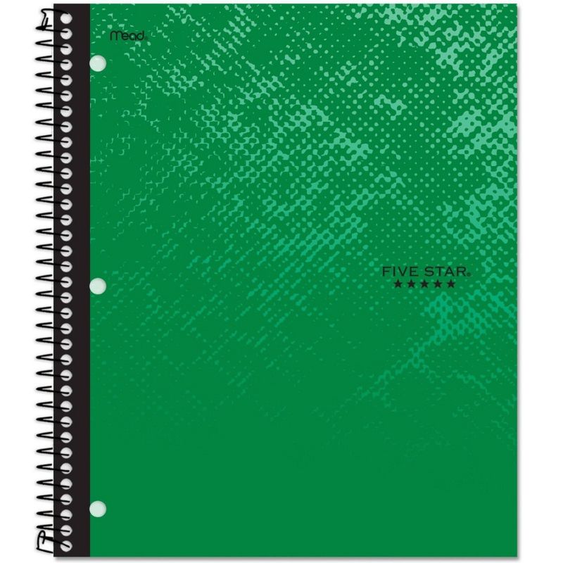 Photo 1 of [5 Pack] Five Star 1 Subject College Ruled Spiral Notebook [Green]