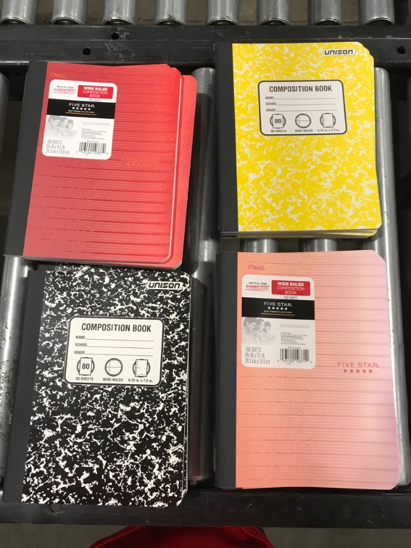 Photo 1 of [20 Pack] Wide Ruled Solid Composition Notebook Black - Unison [Colors Vary]