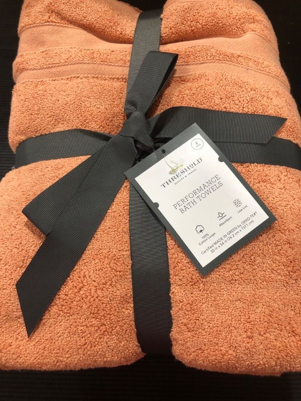 Photo 2 of 2pc Performance Bath Towel Set Coral - Threshold