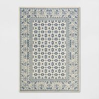 Photo 1 of 5'x7' Indoor Floral Woven Area Rug Ivory - Threshold™