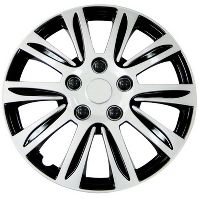 Photo 1 of 14" Set of 4 Pilot Automotive Label Premier Wheel Covers Silver
