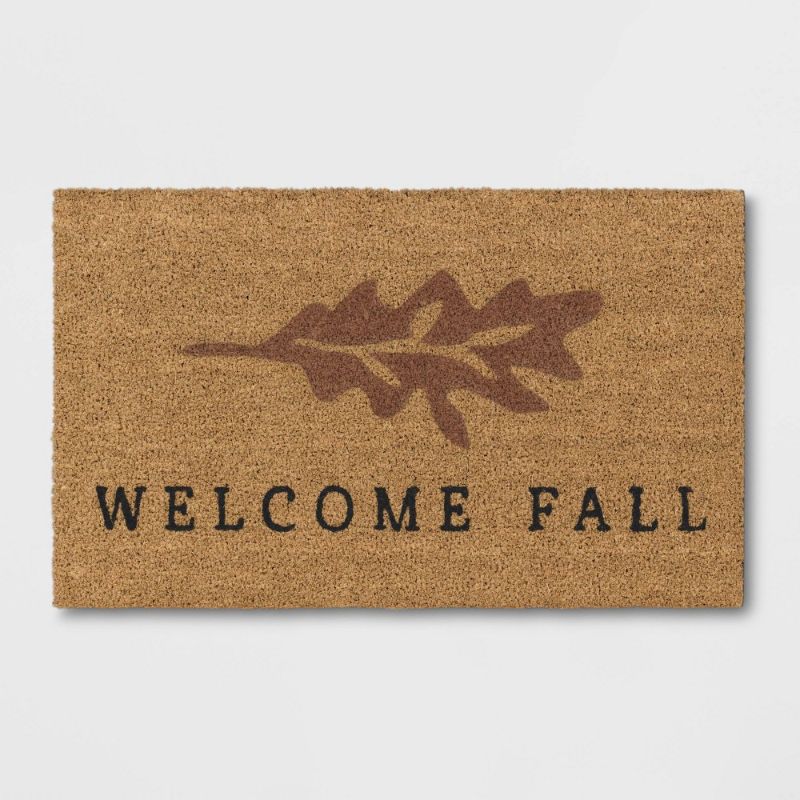 Photo 1 of 1'6"x2'6" Welcome Fall Harvest Doormat Natural - Threshold™