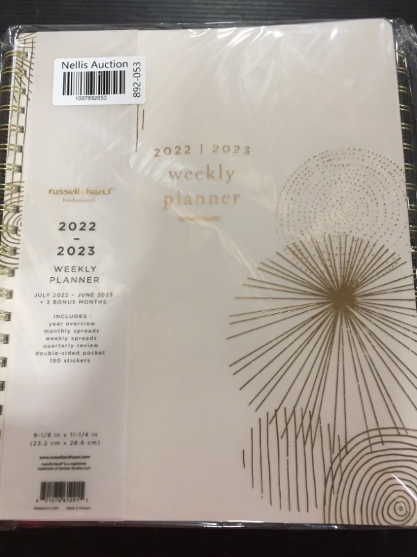 Photo 2 of 2022-23 Academic Planner 9.125x11.25 Weekly Spiral Frosted Bone - russell+hazel