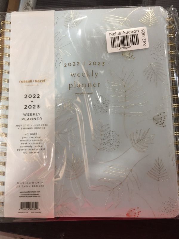 Photo 2 of 2022-23 Academic Planner 9.125x11.25 Weekly Spiral Frosted Dew - russell+hazel