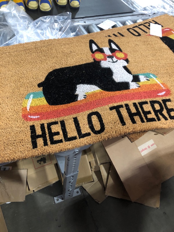 Photo 2 of 16x26 Hello Summer Dog Doormat Natural - Threshold