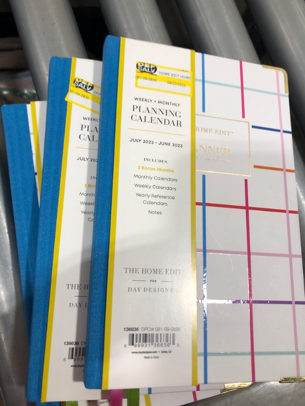Photo 2 of  BUNDLE OF 3 2022-23 Academic Planner Weekly/Monthly Bookbound Matte 5"x8" Off Grid - The Home Edit for Day Designer