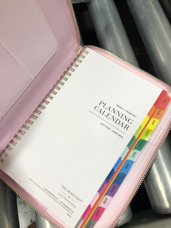 Photo 3 of 2022-23 Academic Planner Weekly/Monthly Clutch Zip Closure 5"x8" Blush - The Home Edit for Day Designer

