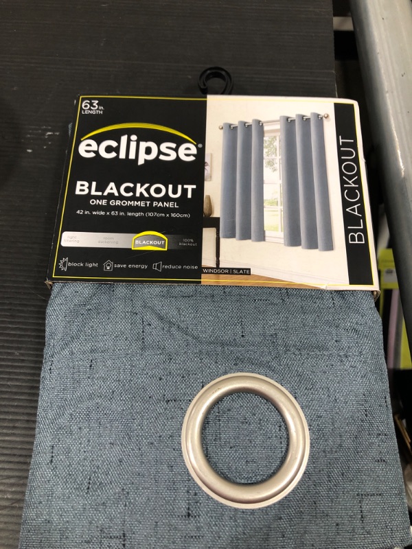 Photo 2 of 1pc Blackout Windsor Curtain Panel - Eclipse 42" X 63" 

