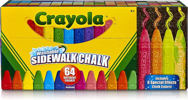 Photo 2 of Crayola Sidewalk Chalk, Washable, Outdoor, Gifts for Kids, 64 Count
