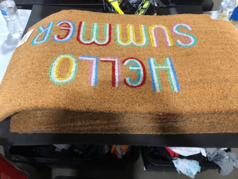 Photo 2 of 1'6x2'6 Hello Summer Doormat Brown - Sun Squad
