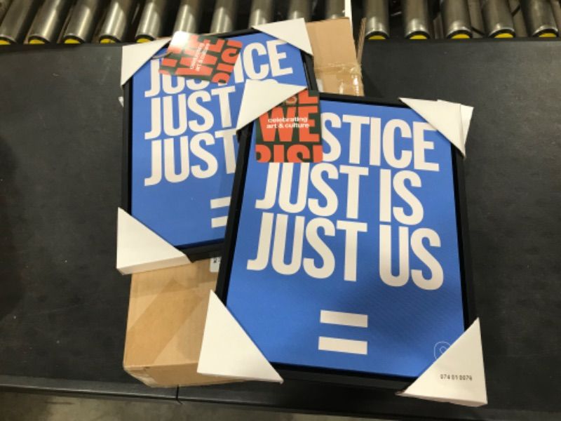 Photo 2 of 2 OF THE 10" x 13" Justice is Us Framed Wall Canvas - Tré Seals
