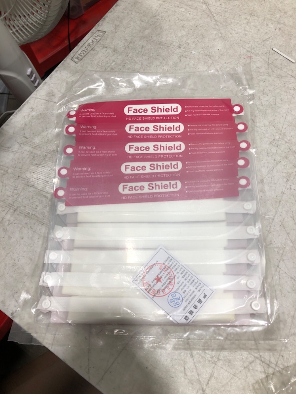 Photo 2 of 10 Pack Kids Anti-Fog Face S.hields Safety S.hield with Elastic Band For Children (Red) 