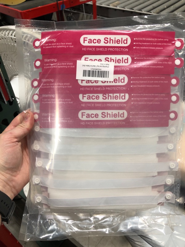 Photo 2 of 10 Pack Kids Anti-Fog Face S.hields Safety S.hield with Elastic Band For Children (Red) 
