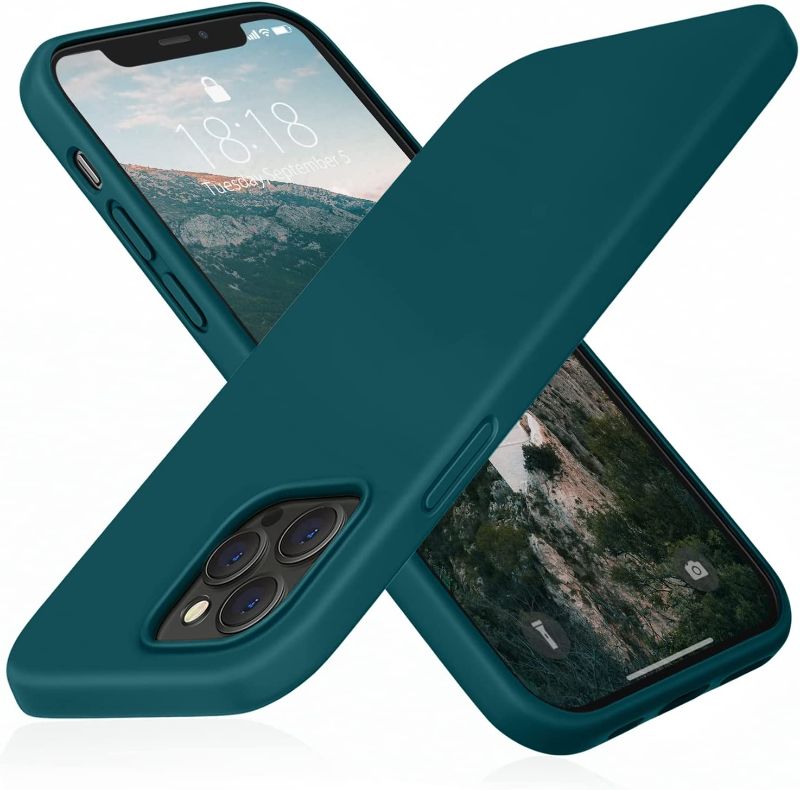 Photo 1 of DTTO Compatible with iPhone 13 Pro Max Case, Liquid Silicone Shockproof Cover [Enhanced Camera and Screen Protection] with Honeycomb Grid Cushion for iPhone 13 6.7 inch 2021, Teal 