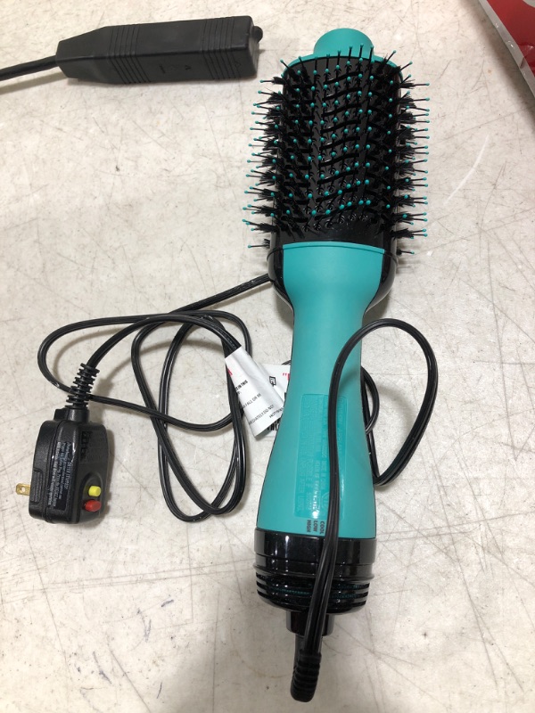 Photo 2 of Revlon One Step Hair Dryer and Volumizer Hot Air Brush, Teal