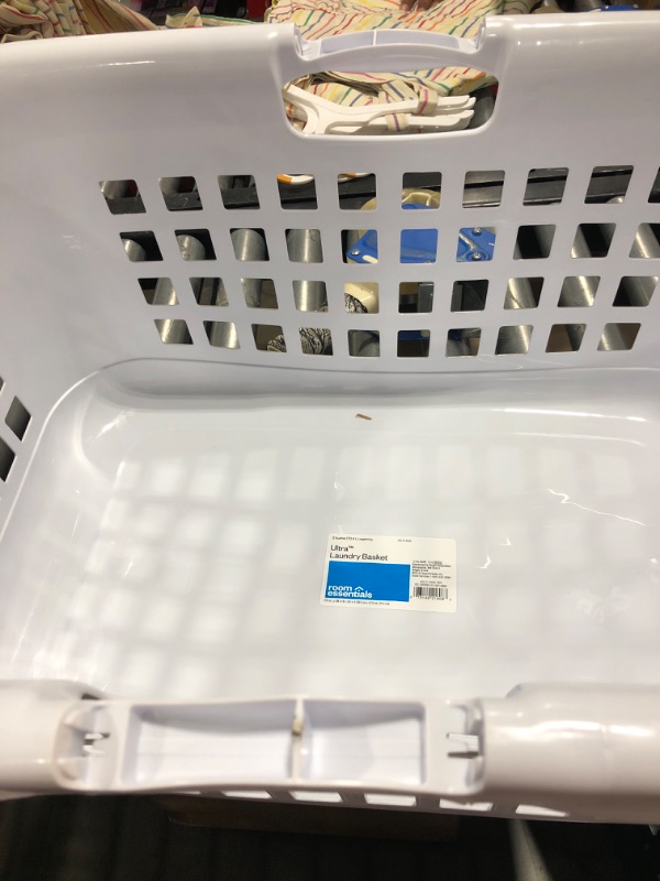 Photo 2 of 2 Bushel Capacity Single Laundry Basket White - Room Essentials™
