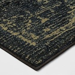 Photo 1 of 2'4X7' Runner Vintage Tufted Distressed Rug Indigo - Threshold
