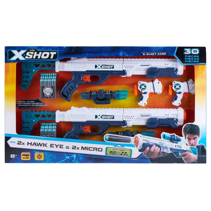 Photo 1 of X-Shot EXCEL Combo Pack - Two Hawk Eye & Two Micro Blasters by ZURU
