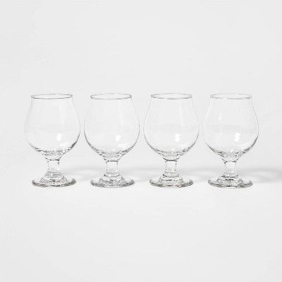 Photo 1 of 16oz 4pk Glass Tulip Beer Glasses - Threshold™
