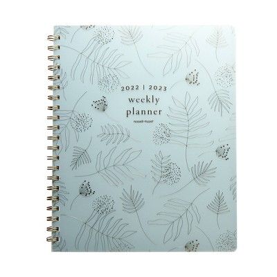 Photo 1 of 2022-23 Academic Planner 9.125x11.25 Weekly Spiral Frosted Dew - russell+hazel  Set Of 2