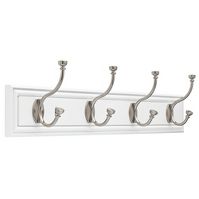 Photo 1 of 27" Hook Rail Elegant - White/Satin Nickel - Threshold™

