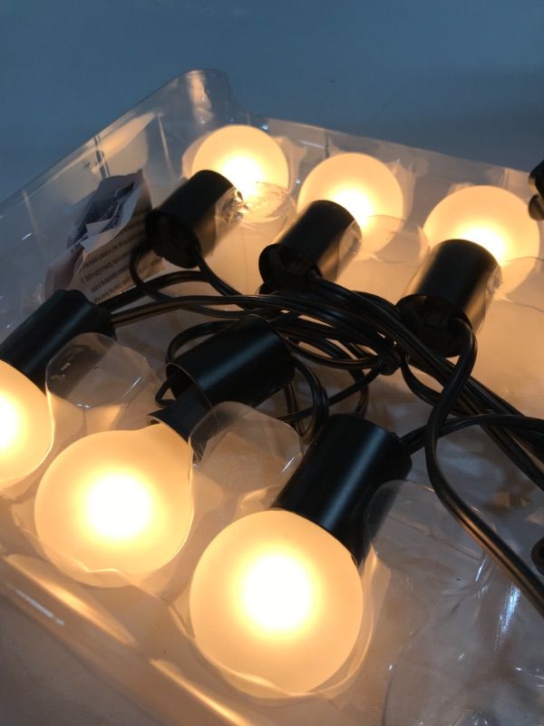 Photo 3 of 10ct Incandescent Outdoor String Lights G40 Frosted White Bulbs - Project 62™

