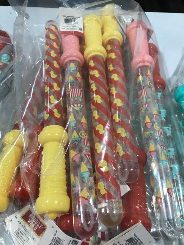 Photo 1 of 12 PACK BUBBLE WANDS VARIOUS PATTERNS 