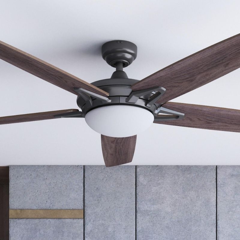 Photo 1 of 52" Prominence Home Clancy Indoor Modern Ceiling Fan with Remote, Matte Black
