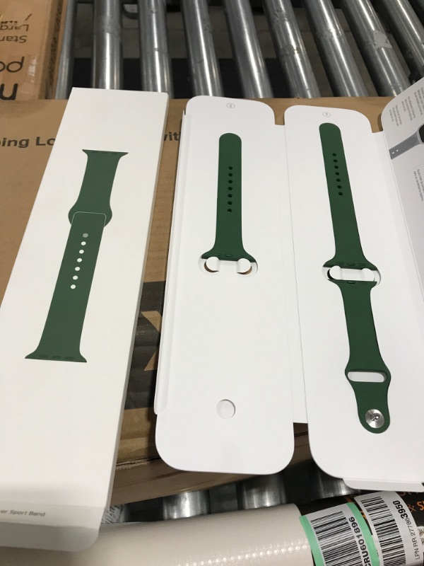 Photo 5 of Apple Watch Series 7 GPS + Cellular, 45mm Green Aluminum Case with Clover Sport Band - Regular
