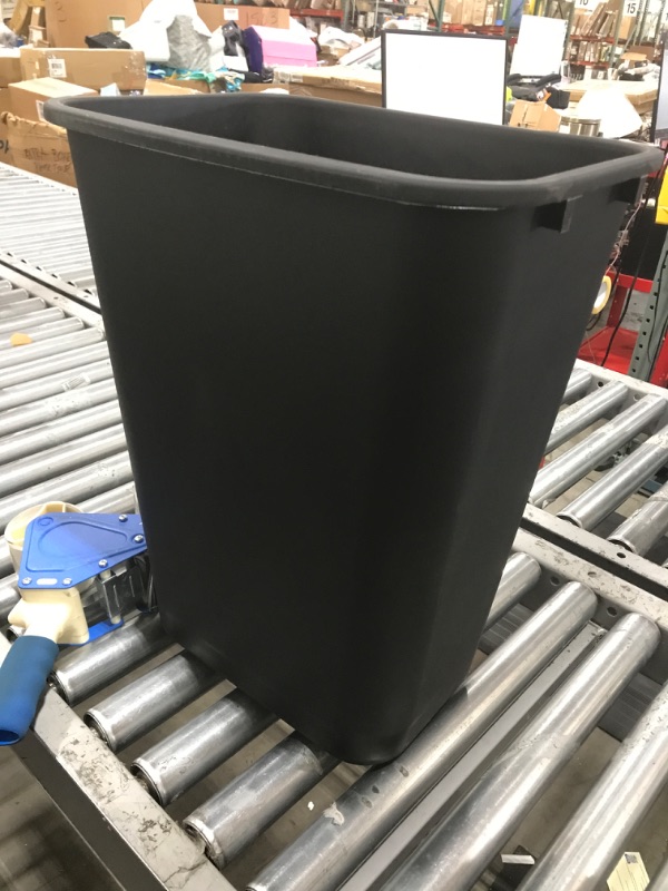 Photo 2 of 10 Gallon Commercial Office Wastebasket, Black