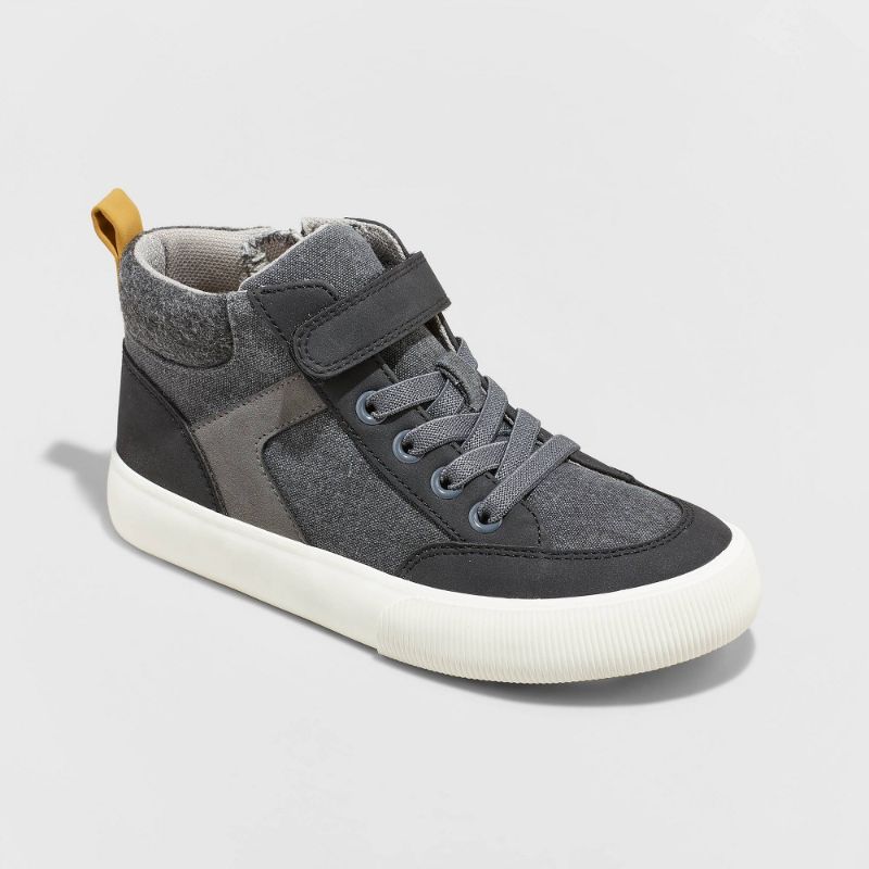 Photo 1 of Boys' Zipper Anthony Sneakers - Cat & Jack Charcoal Gray 3
