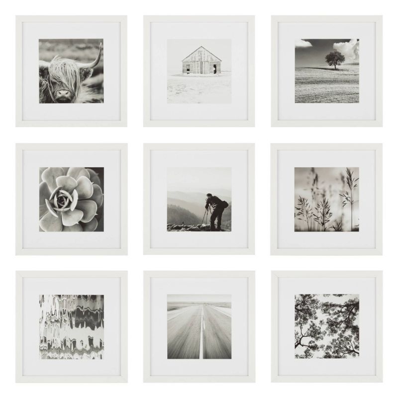 Photo 1 of (Set of 9) 12" X 12" Gallery Grid Kit White - Instapoints
