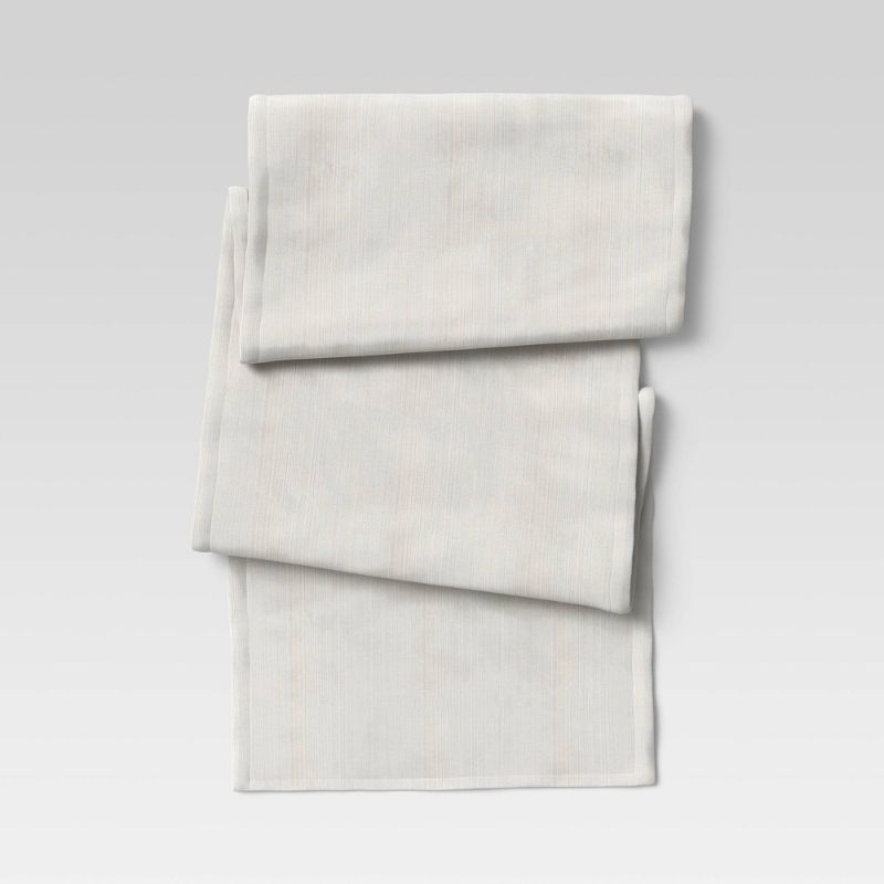 Photo 1 of 108 X 14 Cotton Solid Table Runner White - Threshold
