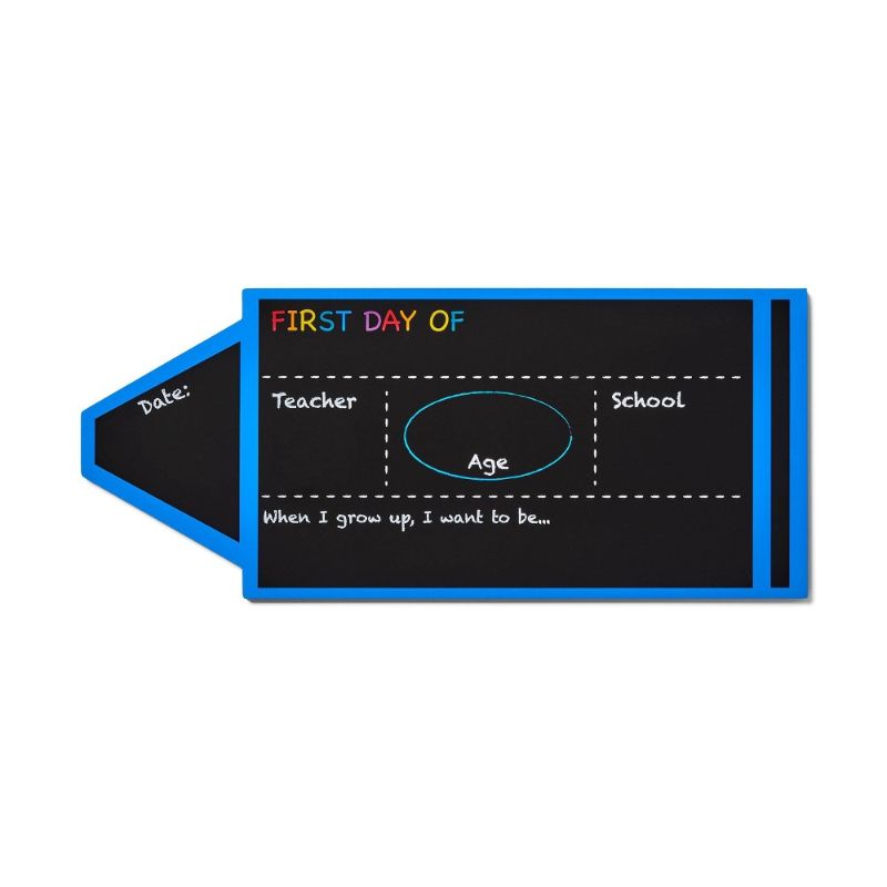 Photo 1 of First and Last Day of School Reversible Crayon Sign Black - Mondo Llama™

