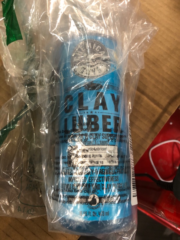 Photo 2 of Chemical Guys CLY_KIT_1 Heavy Duty Clay Bar and Luber Synthetic Lubricant Kit,16 fl oz, 2 Items, Black Heavy Clay Bar Kit