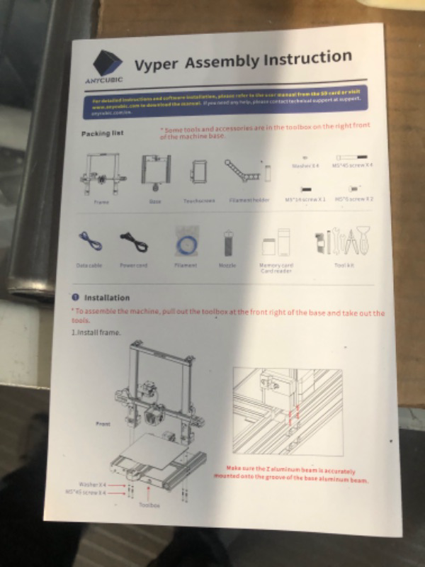 Photo 6 of **USED** ANYCUBIC Vyper 3D Printer