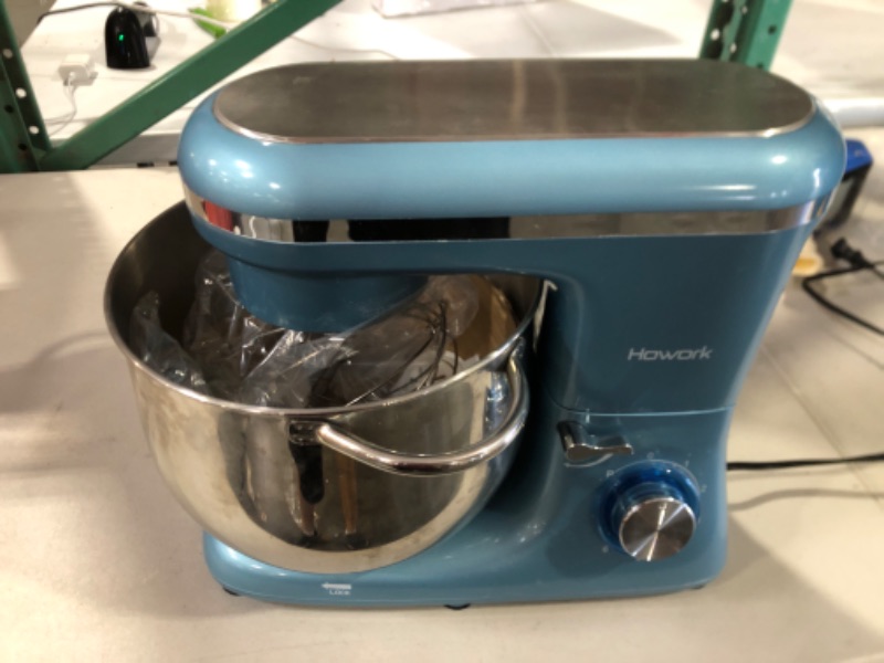 Photo 2 of *UNTESTED* HOWORK 8.5QT Stand Mixer, 660W 6+P Speed Tilt-Head, Electric Kitchen Mixer 8.5QT Blue