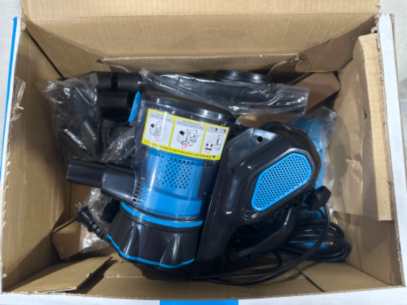 Photo 2 of *SEE NOTES* INSE Vacuum Cleaner, Corded Vacuum Cleaner 600W Powerful Motor 18000Pa - Blue