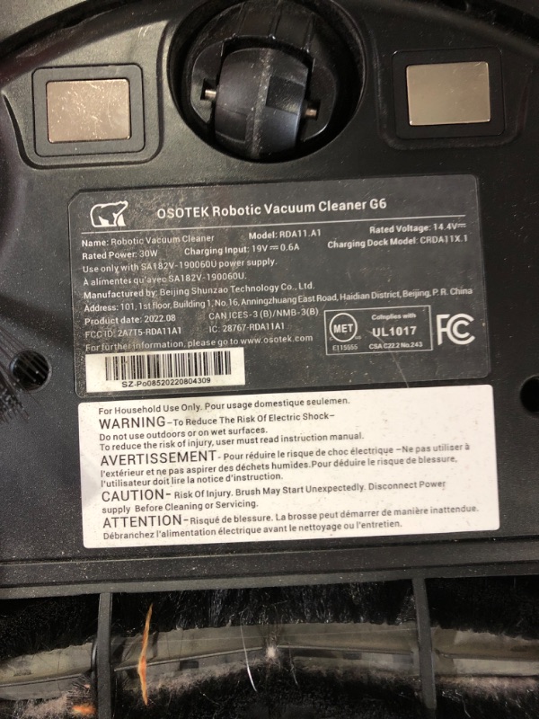 Photo 2 of *UNTESTED* Robot Vacuum and Mop Combo, WiFi/App/Alexa Control, Self-Charging Robotic Vacuum Cleaner - Black