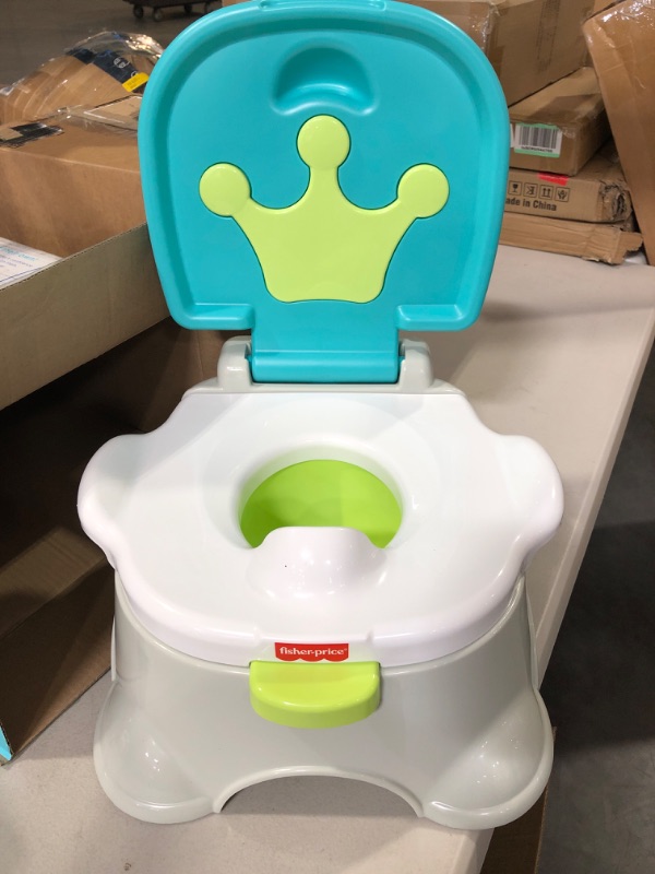 Photo 2 of Fisher-Price Royal Stepstool Potty, Blue Closed Box 1 Count (Pack of 1)