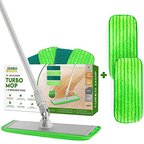 Photo 1 of 
Turbo Microfiber Mop Floor Cleaning System Bundle - 18-inch Dust Mop