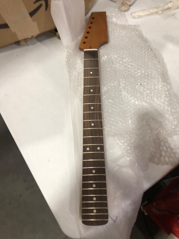 Photo 2 of (READ NOTES) Guitar Neck Roasted Maple Rosewood Fingerboard,Half Paddle Headstock 22 Frets,9.5"