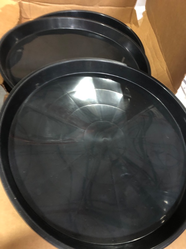 Photo 2 of (READ NOTES) 6 Pack Plastic Server Tray Black 14"