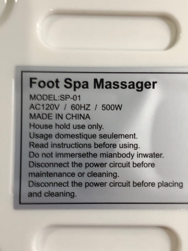 Photo 3 of Foot Spa Bath Massager with Heat