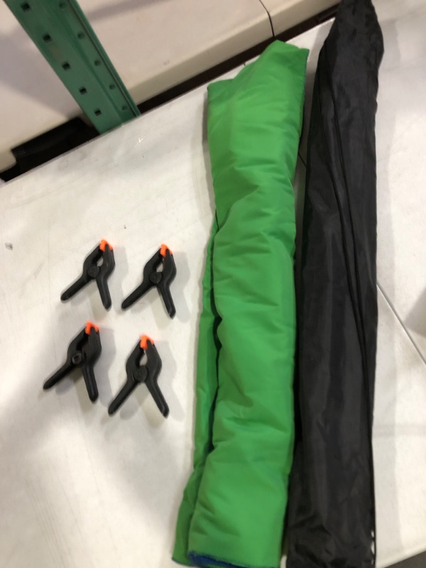 Photo 2 of FOTOCREAT Cloth Fabric Green-Screen Curtain with 4 Clamps