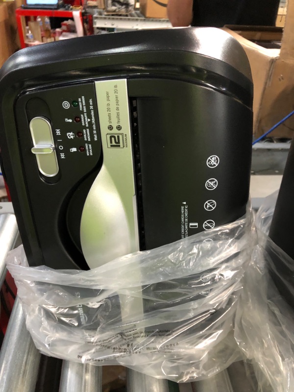 Photo 1 of Amazon Basics 12-Sheet Cross-Cut Paper and Credit Card Home Office Shredder 12 Sheet Shredder