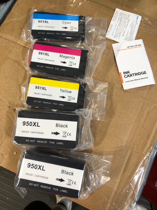 Photo 3 of HP 93X / 95X ink cartridges 950XL and 951XL, black, yellow, magenta, cyan