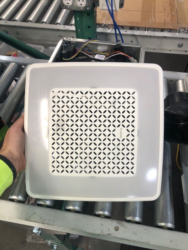 Photo 1 of **SEE NOTES** Broan-NuTone AER110RGBL ChromaComfort 110 CFM Ventilation Fan with 24 Color Selectable LED, 1.5 Sones, White