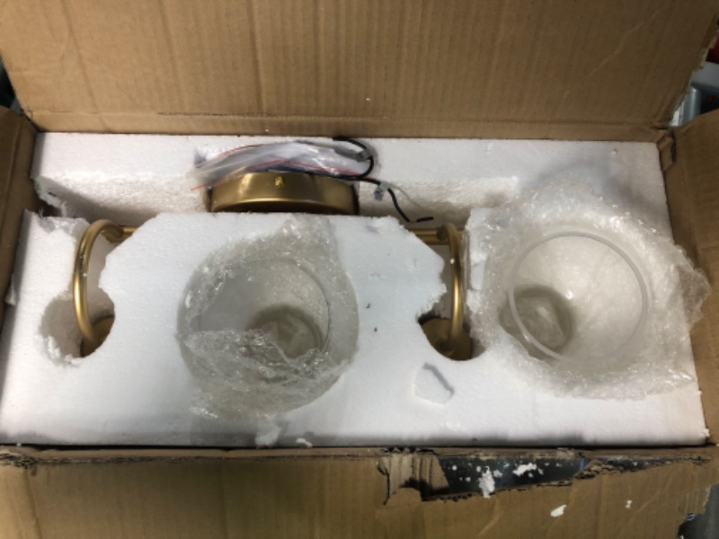 Photo 2 of **SEE NOTES** PAIHOME Gold Bathroom Light Fixture, 2 Light Bathroom Light Fixture, Gold/15-Inch