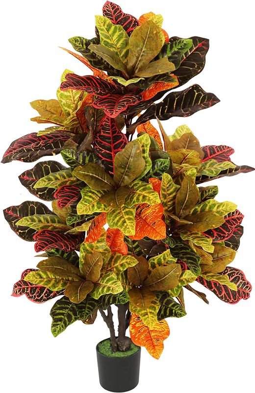 Photo 1 of *IN GOOD CONDITION* VIAGDO Artificial Croton Plant 43in Tall